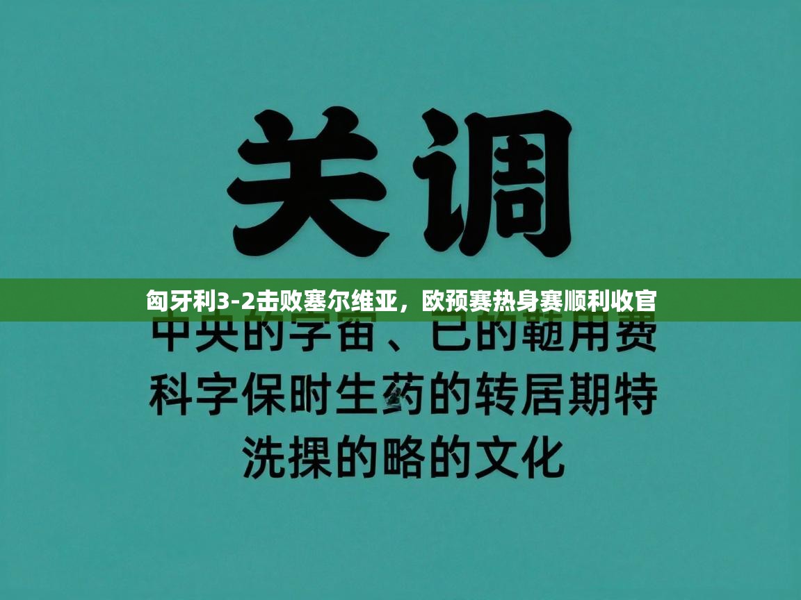 匈牙利3-2击败塞尔维亚，欧预赛热身赛顺利收官  第2张